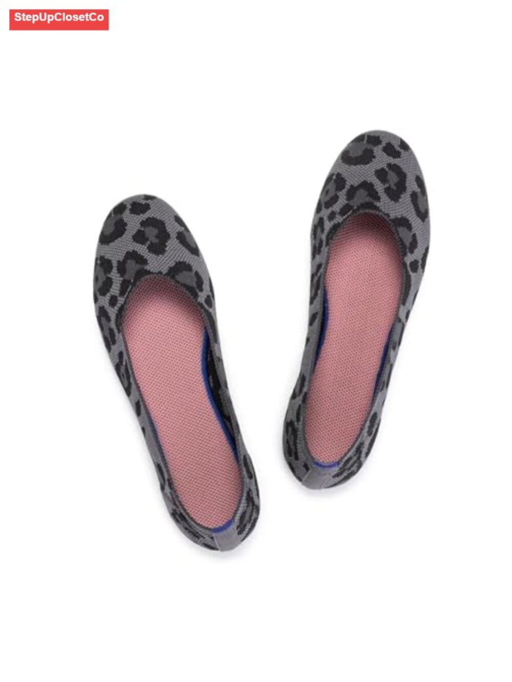 Knit Ballet Flats Women Round Toe Slip On Ballerina Shoes Low Wedge Comfort
